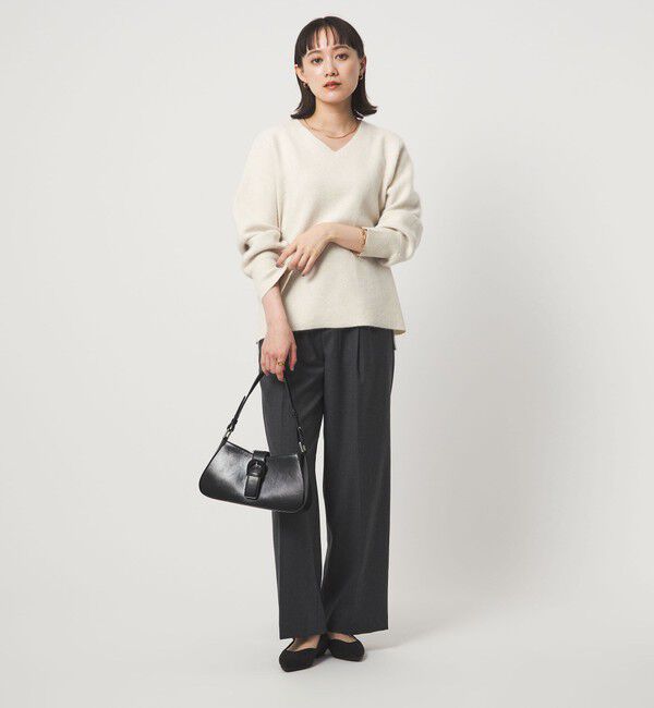 UNITED ARROWS green label relaxing「FOXブレンド フォルム Vネック ニット プルオーバー」|ニット・セーター|