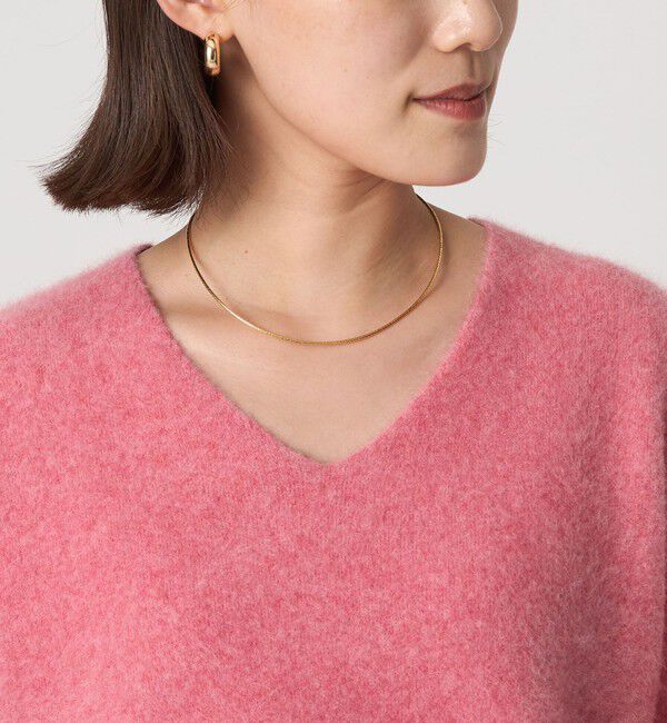 UNITED ARROWS green label relaxing「FOXブレンド フォルム Vネック ニット プルオーバー」|ニット・セーター|