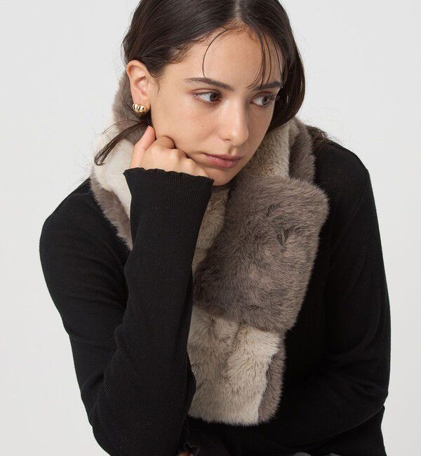 UNITED ARROWS green label relaxing「フェイクファー リバーシブル マフラー」|ストール|