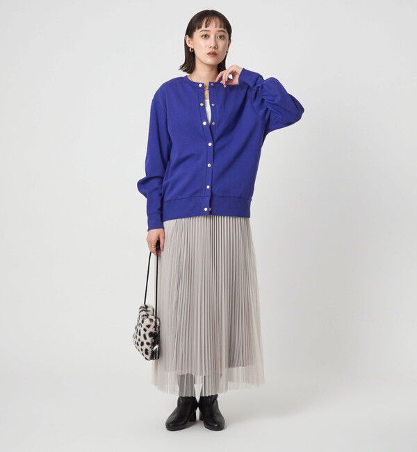 UNITED ARROWS green label relaxing「メタル調 ドットボタン カーディガン」|カーディガン|