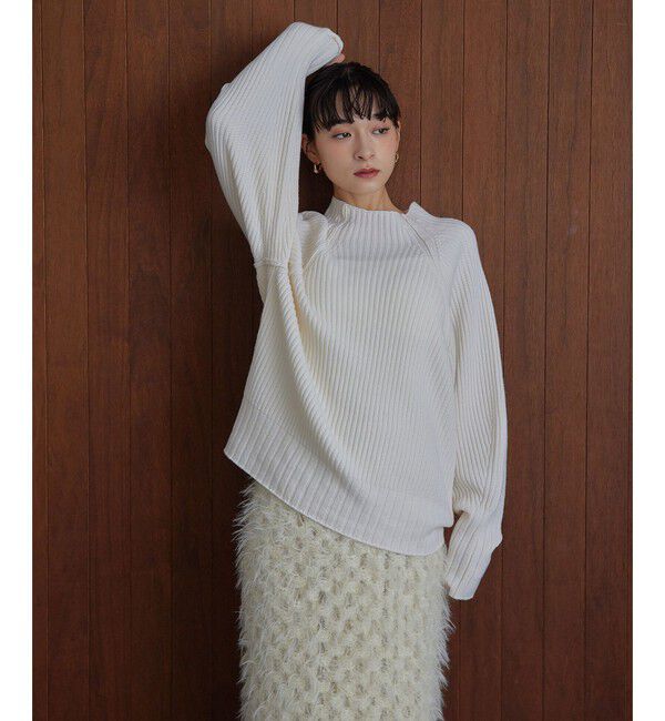 EMMEL REFINES「＜EMMEL REFINES＞EM リブ ボトルネック ニットプルオーバー」|ニット・セーター|