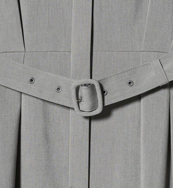 UNITED ARROWS green label relaxing「ウエスト ベルト ロングスリーブ ワンピース マシンウォッシャブル」|ワンピース|