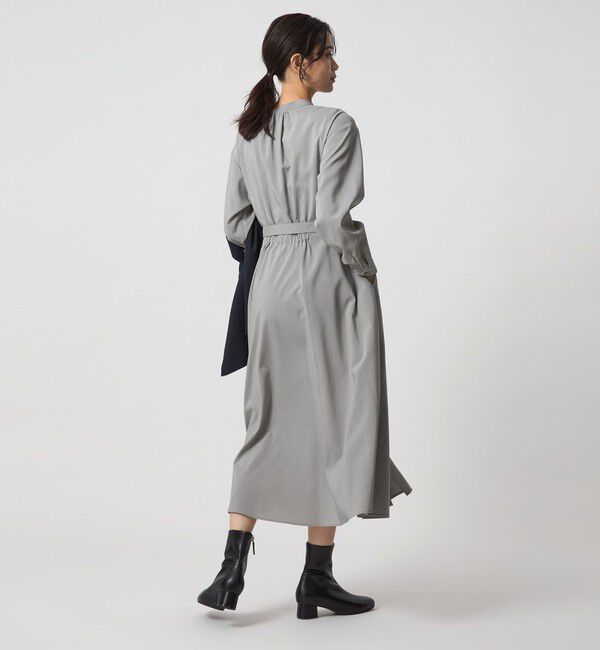 UNITED ARROWS green label relaxing「ウエスト ベルト ロングスリーブ ワンピース マシンウォッシャブル」|ワンピース|