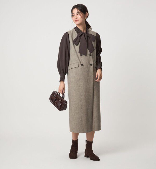 UNITED ARROWS green label relaxing「［size SHORTあり］ウールライク ジャンパースカート」|ジャンパースカート|