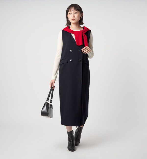 UNITED ARROWS green label relaxing「［size SHORTあり］ウールライク ジャンパースカート」|ジャンパースカート|NAVY