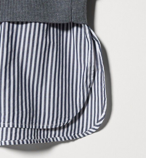 UNITED ARROWS green label relaxing「ニットベスト&times;フリルネック ブラウス」|シャツ・ブラウス|