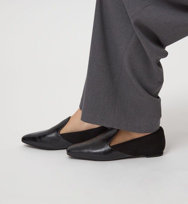 UNITED ARROWS green label relaxing「スクエアオペラ フラットシューズ 撥水」|ローファー|