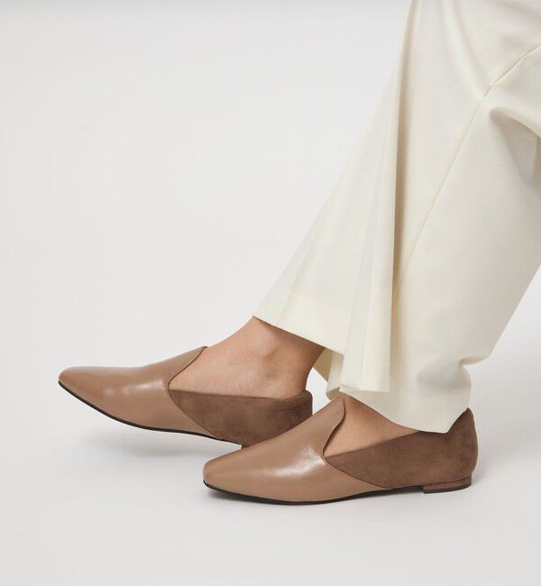 UNITED ARROWS green label relaxing「スクエアオペラ フラットシューズ 撥水」|ローファー|