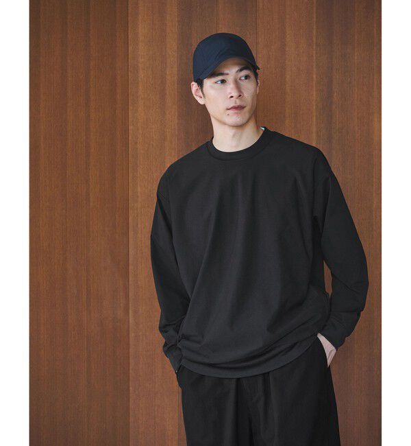 UNITED ARROWS green label relaxing「【別注】＜DAIWA＞合撚 ロングスリーブ 長袖 Tシャツ」|Tシャツ・カットソー|BLACK