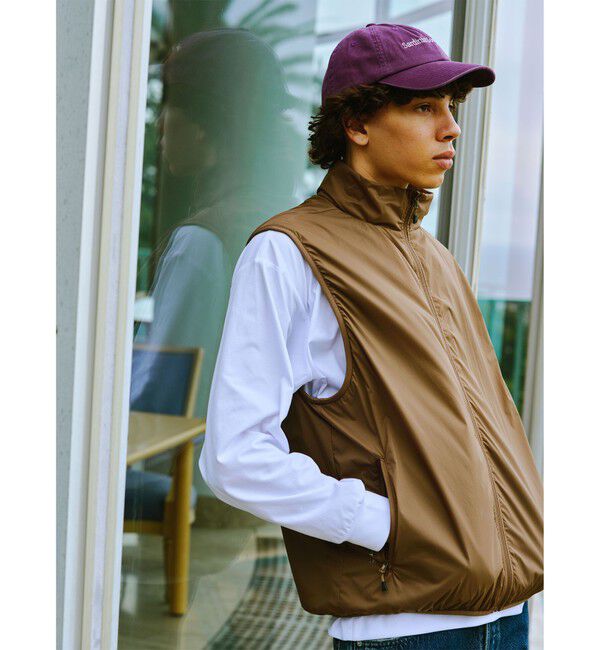 UNITED ARROWS green label relaxing「【別注】＜DAIWA＞PERTEX スタンドネック ベスト」|ダウンベスト・ベスト|DK.BROWN