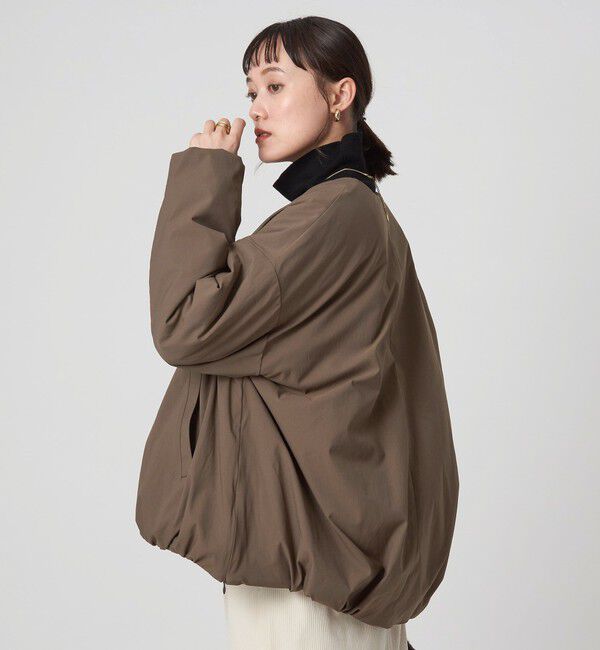 UNITED ARROWS green label relaxing「［size SHORTあり］パフィー ノーカラー ブルゾン 撥水 保温性 ウォッシャブル」|ブルゾン・スタジャン|