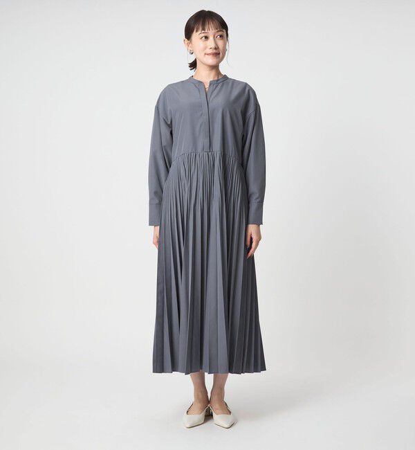 UNITED ARROWS green label relaxing「［size SHORTあり］ワッシャー プリーツ ロングスリーブ ワンピース」|ワンピース|