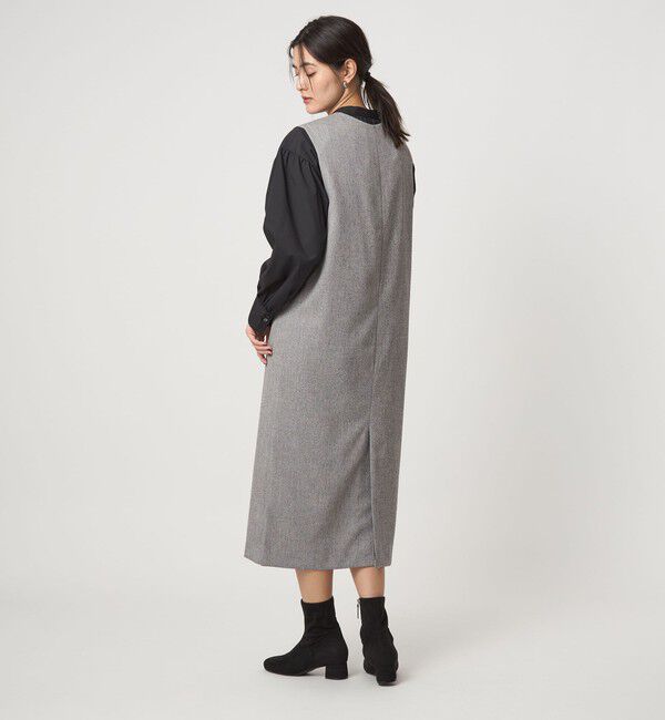 UNITED ARROWS green label relaxing「［size SHORTあり］キーネック ジャンパースカート」|ジャンパースカート|