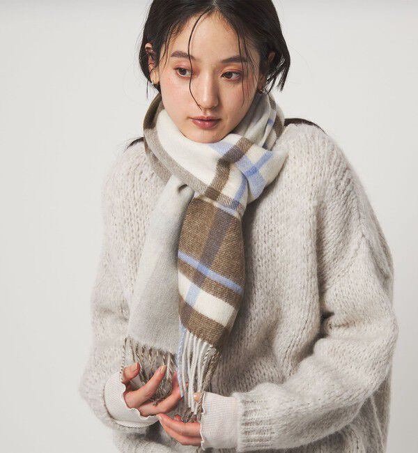 UNITED ARROWS green label relaxing「ウールリバーシブル チェックマフラー」|ストール|