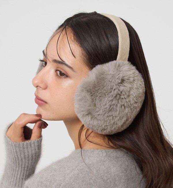 UNITED ARROWS green label relaxing「フェイクファー イヤマフ / イヤーマフ」|キャップ・キャスケット|LT.GRAY