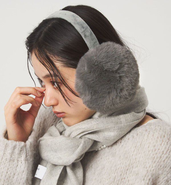 UNITED ARROWS green label relaxing「フェイクファー イヤマフ / イヤーマフ」|キャップ・キャスケット|MD.GRAY