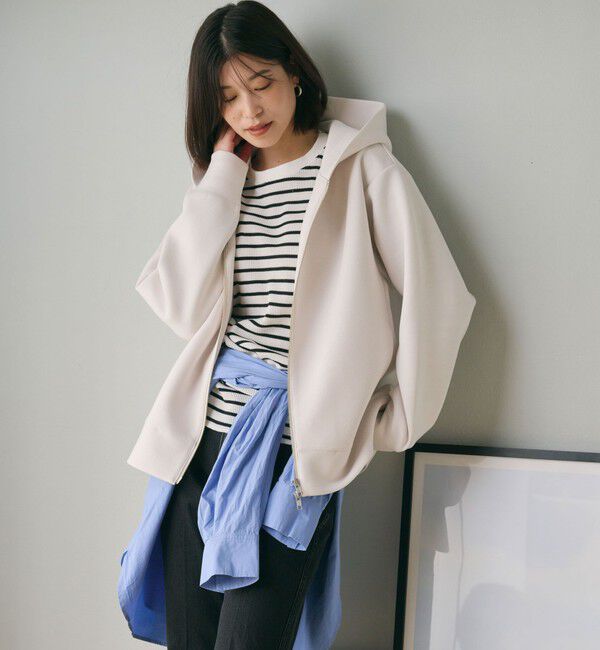 UNITED ARROWS green label relaxing「【WEB限定】＜at ease＞ダンボール ジップ フーディ―」|パーカー|