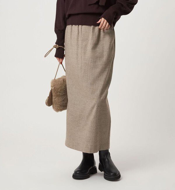 UNITED ARROWS green label relaxing「［size SHORTあり］ライト サキソニー タイト スカート ウォッシャブル」|タイト|BEIGE