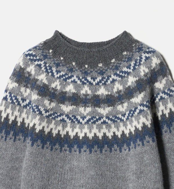 UNITED ARROWS green label relaxing「【別注】＜Harley of Scotland＞ノルディック プルオーバー ニット」|ニット・セーター|
