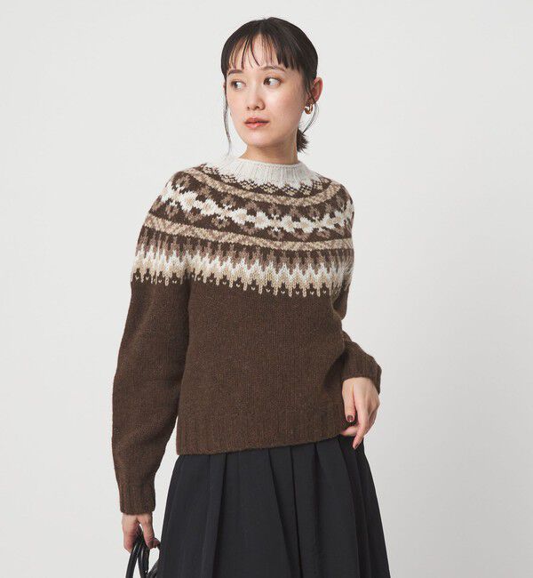 UNITED ARROWS green label relaxing「【別注】＜Harley of Scotland＞ノルディック プルオーバー ニット」|ニット・セーター|