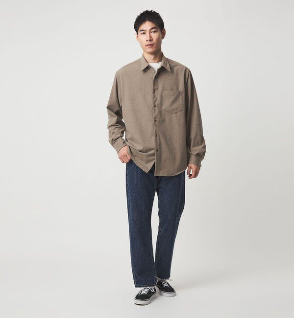 UNITED ARROWS green label relaxing「TRフラノ ジャストルーズ レギュラーカラー シャツ -ストレッチ-」|シャツ・ブラウス|