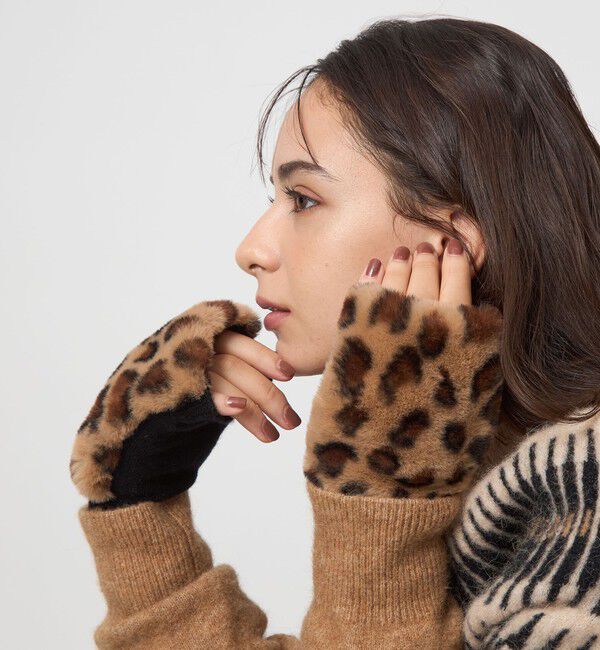 UNITED ARROWS green label relaxing「＜VINCENT PRADIER＞ファーライク グローブ」|手袋|