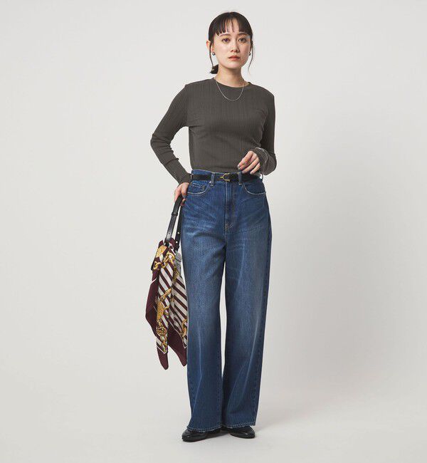 UNITED ARROWS green label relaxing「【WEB限定】＜at ease＞シアー リブ カットソー」|Tシャツ・カットソー|