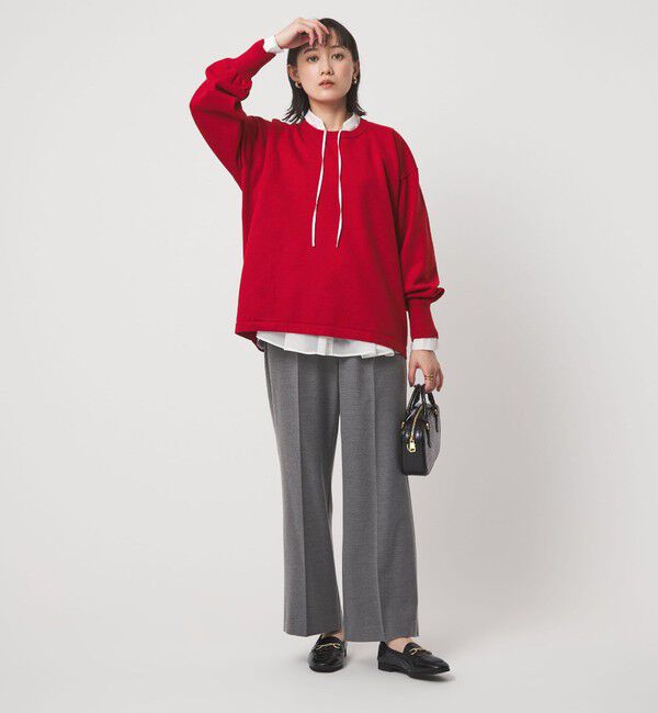 UNITED ARROWS green label relaxing「バックフォルム ニット プルオーバー マシンウォッシャブル」|ニット・セーター|