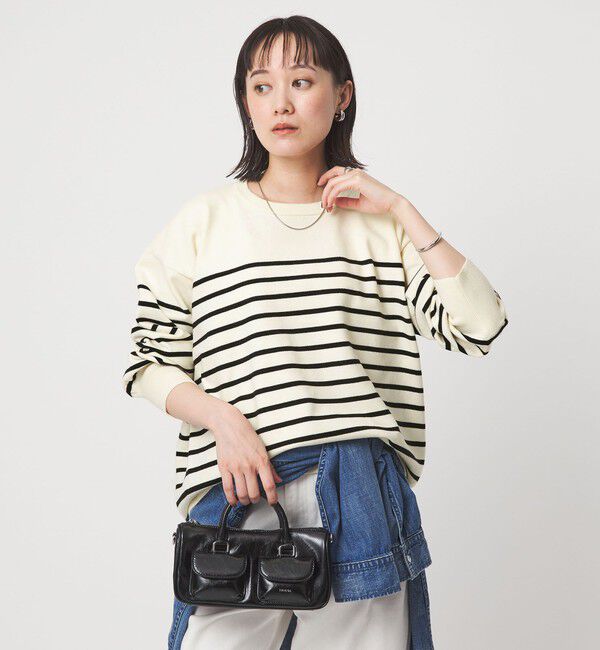 UNITED ARROWS green label relaxing「バックフォルム ニット プルオーバー マシンウォッシャブル」|ニット・セーター|その他1