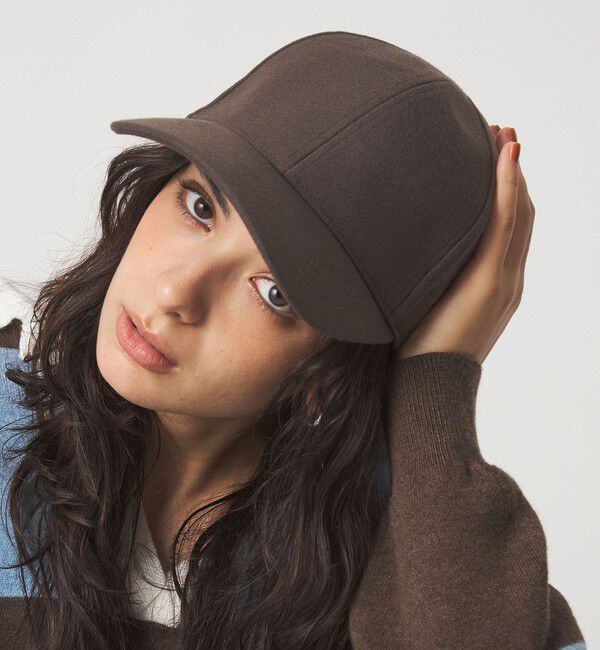 UNITED ARROWS green label relaxing「起毛ピーチ バイザー キャップ / 帽子 UVカット」|キャップ・キャスケット|