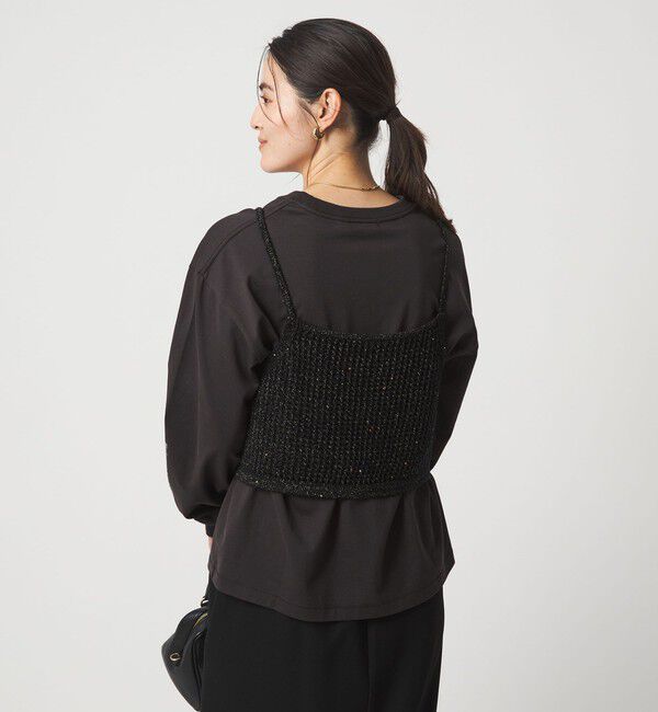 UNITED ARROWS green label relaxing「スパンコール ニット 2WAY キャミソール ウォッシャブル」|ベスト・ジレ|