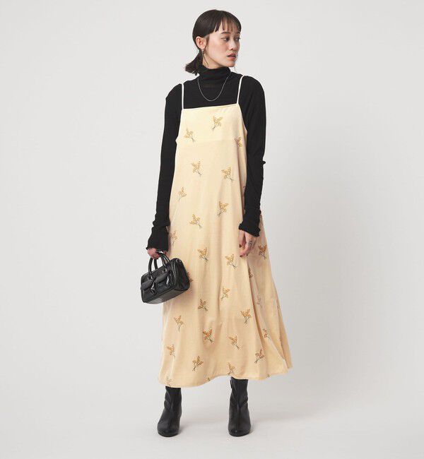 UNITED ARROWS green label relaxing「ベロア シシュウ キャミソール ワンピース」|ワンピース|