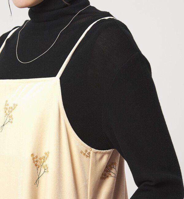 UNITED ARROWS green label relaxing「ベロア シシュウ キャミソール ワンピース」|ワンピース|