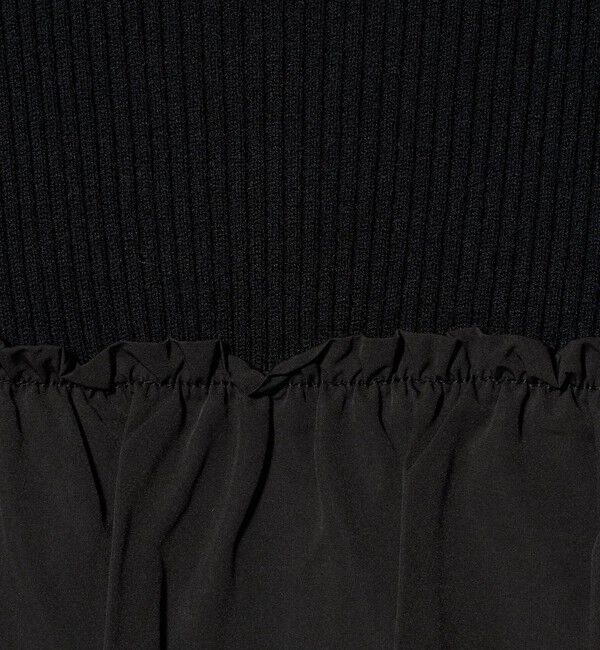 UNITED ARROWS green label relaxing「タフタ ドッキング リボン プルオーバー ニット ウォッシャブル」|ニット・セーター|