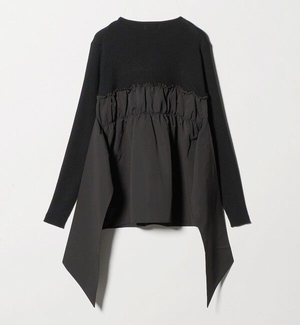 UNITED ARROWS green label relaxing「タフタ ドッキング リボン プルオーバー ニット ウォッシャブル」|ニット・セーター|