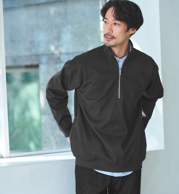 UNITED ARROWS green label relaxing「WONDER CLOTH ハーフジップ プルオーバー -ストレッチ-」|その他|DK.GRAY