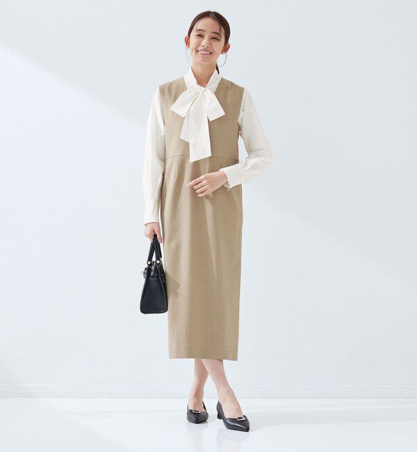 UNITED ARROWS green label relaxing「［size SHORTあり］ボウタイ ギャザー ブラウス」|シャツ・ブラウス|