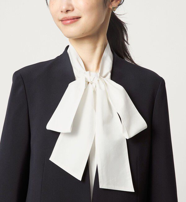 UNITED ARROWS green label relaxing「［size SHORTあり］ボウタイ ギャザー ブラウス」|シャツ・ブラウス|