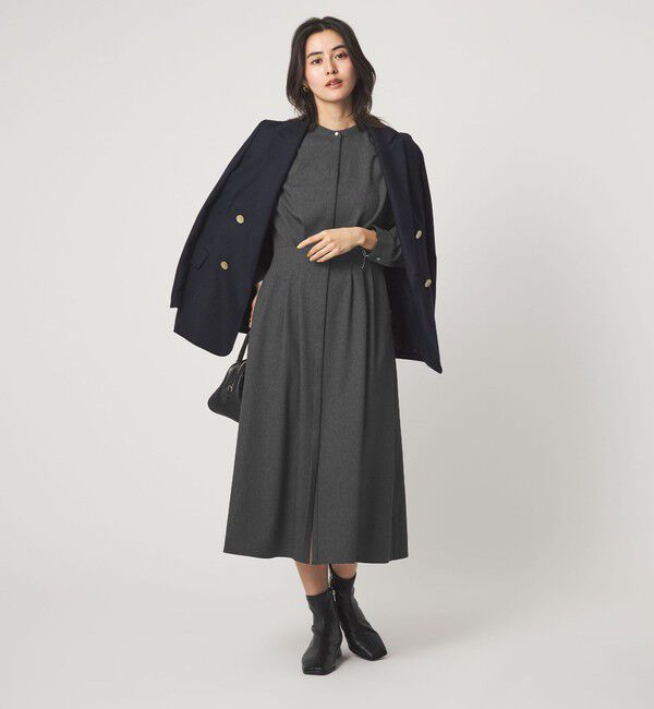 UNITED ARROWS green label relaxing「ウールライク バンドカラータック ワンピース」|ワンピース|