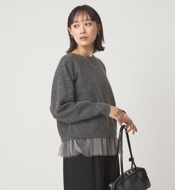 UNITED ARROWS green label relaxing「ニット &times; チュール キャミソール プルオーバー セット」|ニット・セーター|