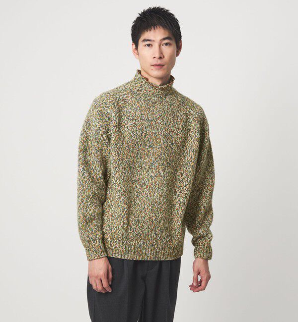UNITED ARROWS green label relaxing「ミックス ヤーンローゲージ ロールネック ニット」|ニット・セーター|