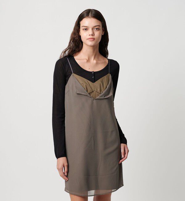 ATTISESSION「＜ATTISESSION＞レイヤード ミニ ワンピース　」|ワンピース|DK.BROWN
