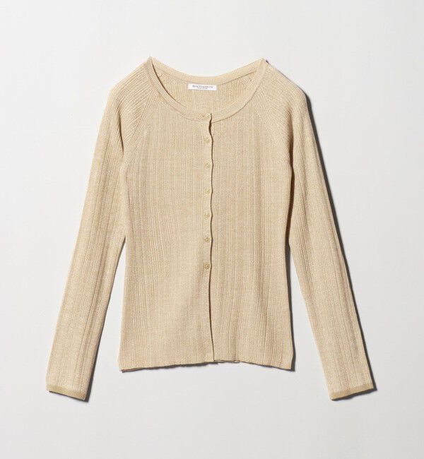 BEAUTY&YOUTH UNITED ARROWS「ポリエステルブレンド メランジリブ カーディガン ウォッシャブル」|カーディガン|