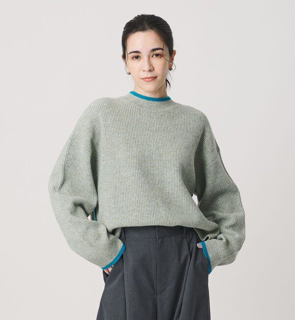 BEAUTY&YOUTH UNITED ARROWS「ネップカラーライン クルーネック ニットプルオーバー」|ニット・セーター|