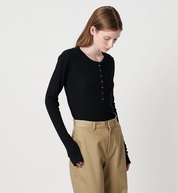 STEVEN ALAN「＜Steven Alan＞ウール リブ ヘンリーネック プルオーバー」|Tシャツ・カットソー|