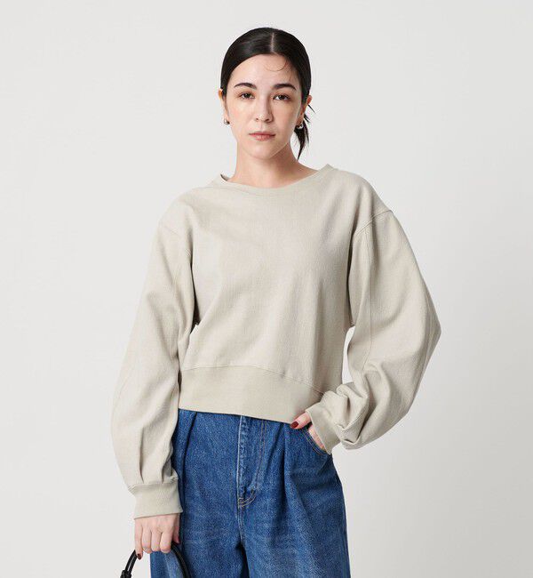 BEAUTY&YOUTH UNITED ARROWS「コットンポリエステルジャガード 袖ボリューム プルオーバー」|Tシャツ・カットソー|LIME