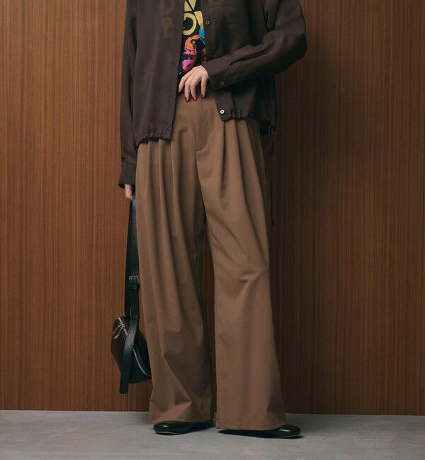 BEAUTY&YOUTH UNITED ARROWS「毛ポリエステルブレンド ワイドタックパンツ」|その他|MOCA