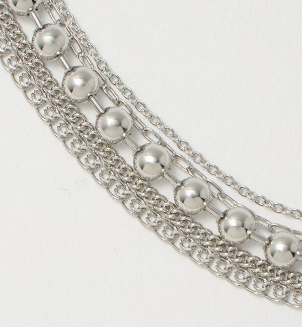 BEAUTY&YOUTH UNITED ARROWS「メタル ミックスチェーン 5連 ネックレス」|ネックレス|