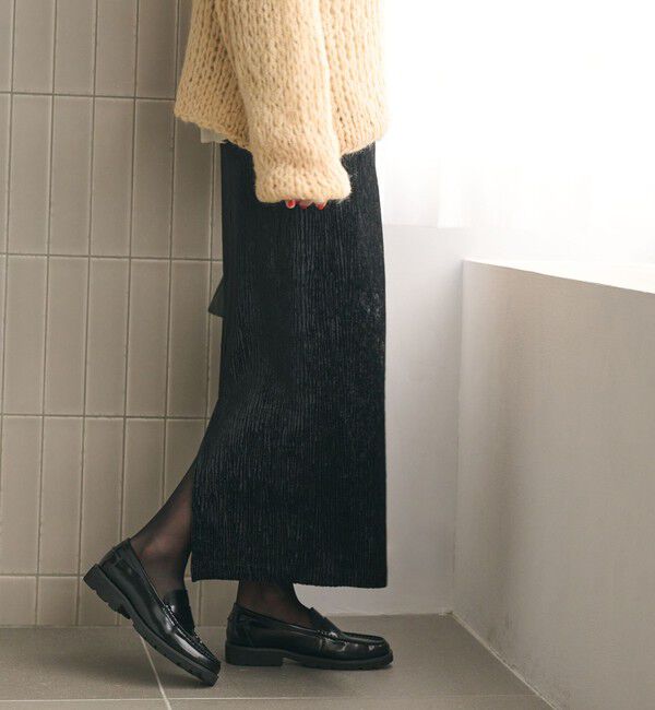 BEAUTY&YOUTH UNITED ARROWS「ベロアプリーツ タイトスカート ウォッシャブル」|タイト|