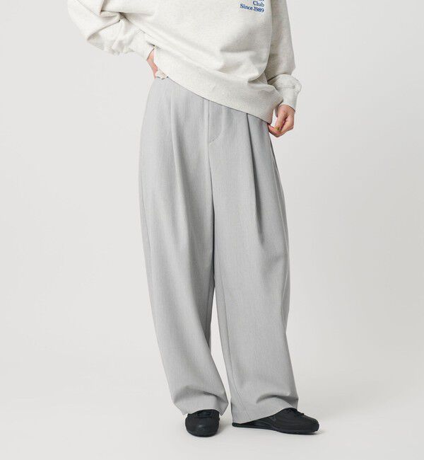 BEAUTY&YOUTH UNITED ARROWS「ポリエステルブレンド カーブパンツ」|スラックス|LT.GRAY